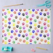 Farbige Paw Print Decoupage Seidenpapier (Basteln)