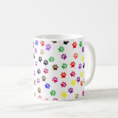Farbige Paw-Print Kaffeetasse (VorderseiteRechts)