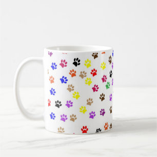 Farbige Paw-Print Kaffeetasse