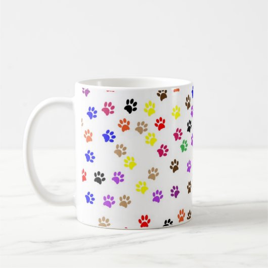 Farbige Paw-Print Kaffeetasse (Links)