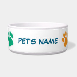 Farbige Paw Print Pet Bowl Napf