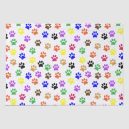 Farbige Paw Prints | Benutzerdefiniert Seidenpapier