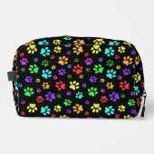 Farbige Paw Prints Design Dopp Kit Tasche (Vorderseite)