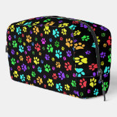 Farbige Paw Prints Design Dopp Kit Tasche (Rechte Ecke)
