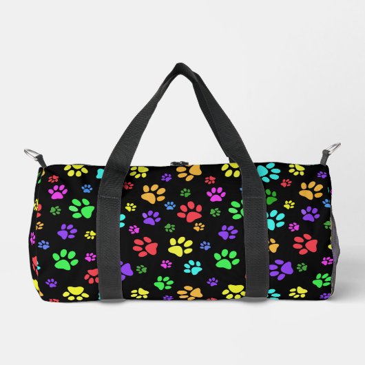 Farbige Paw Prints Design Duffel Bag Duffle Bag (Vorderseite)