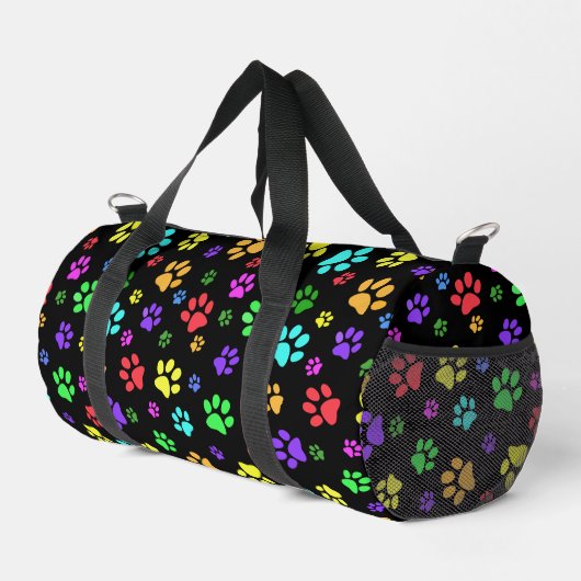Farbige Paw Prints Design Duffel Bag Duffle Bag (Rechte Ecke)