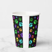 Farbige Paw Prints Design Paper Cup Pappbecher (Links)
