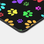 Farbige Paw Prints Design-Schreibtisch Mat Schreibtischunterlage (Ecke)