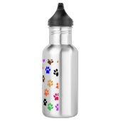 Farbige Paw-Prints Edelstahlflasche (Rechts)