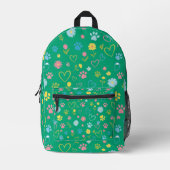 Farbige Paw Prints & Hearts Rucksack Niedlich (Vorderseite)