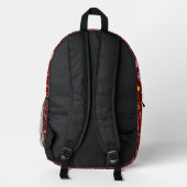 Farbige Paw Prints & Hearts Rucksack Niedlich (Rückseite)
