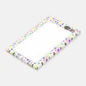 Farbige Paw-Prints mit Hund und Katze 4 x 6 Post-it Klebezettel (angewinkelt)