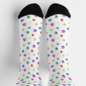 Farbige Paw Prints Muster Socken (Oben)