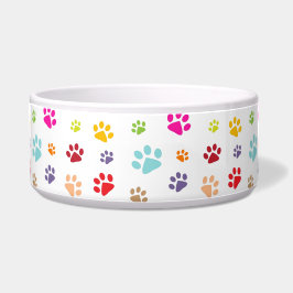 Farbige Paw Prints Pet Bowl Napf