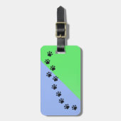 Farbige Paw-Prints über meine Gepäckanhänger (Vorderseite vertikal)