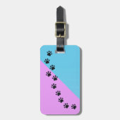 Farbige Paw-Prints über meine Gepäckanhänger (Vorderseite vertikal)