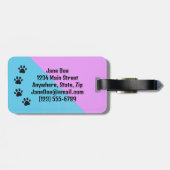 Farbige Paw-Prints über meine Gepäckanhänger (Rückseite horizontal)