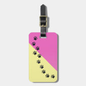 Farbige Paw-Prints über meine Gepäckanhänger (Vorderseite vertikal)