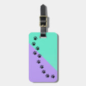 Farbige Paw-Prints über meine Gepäckanhänger (Vorderseite vertikal)