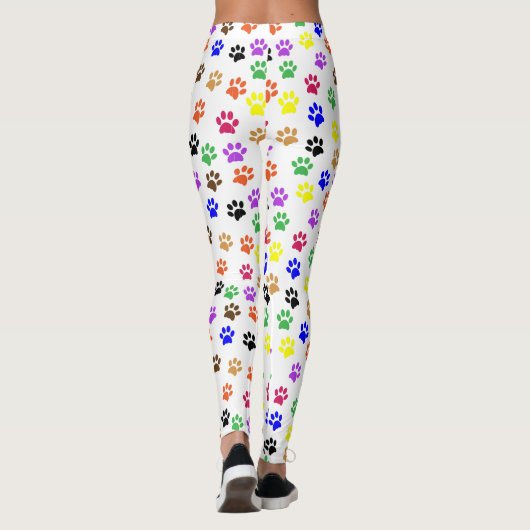 Farbige Pawprints Leggings (Rückseite)