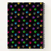 Farbige Paws Druck-Notebook Notizblock (Rückseite)