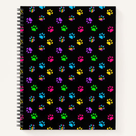Farbige Paws Druck-Notebook Notizblock
