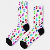Farbige Paws Hund Lover Pet Lover Katze Lover Nied Socken (Linkes Detail)