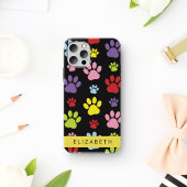 Farbige Paws, Muster, Hundepaws, Ihr Name Case-Mate iPhone Hülle