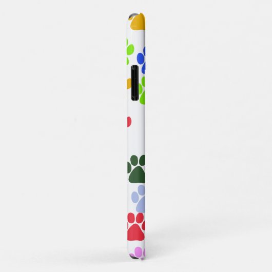 Farbige Paws, Muster, Hundepaws, Ihr Name Case-Mate iPhone Hülle (Hinten/Rechts)