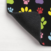 Farbige Paws, Muster, Hundepaws, Ihr Name Mousepad (Ecke)