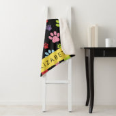 Farbige Paws, Muster, Hundepaws, Ihr Name Sherpadecke (Beispiel)