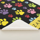 Farbige Paws, Muster, Hundepaws, Ihr Name Sherpadecke (3/4)