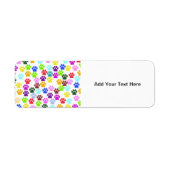 Farbige Paws, Muster, Hundeschlitten, Paw Prints (Vorne)