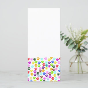 Farbige Paws, Muster, Hundeschlitten, Paw Prints