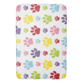 Farbige Paws, Muster, Hundeschlitten, Paw Prints Badematte (Vorderseite Vertikal)