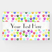 Farbige Paws, Muster, Hundeschlitten, Paw Prints Banner (Horizontal)