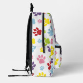 Farbige Paws, Muster, Hundeschlitten, Paw Prints Bedruckter Rucksack (Links)