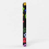 Farbige Paws, Muster, Hundeschlitten, Paw Prints Case-Mate iPhone Hülle (Hinten/Rechts)