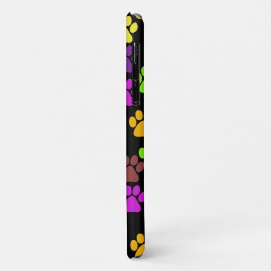 Farbige Paws, Muster, Hundeschlitten, Paw Prints Case-Mate iPhone Hülle (Hinten/Links)
