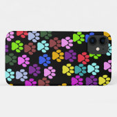 Farbige Paws, Muster, Hundeschlitten, Paw Prints Case-Mate iPhone Hülle (Rückseite (Horizontal))