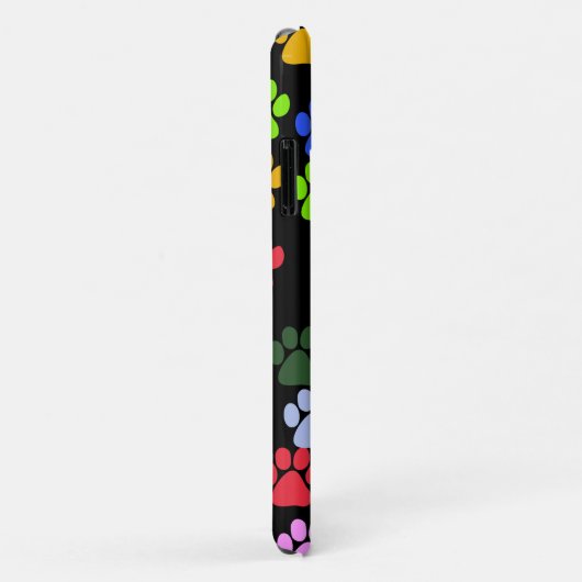 Farbige Paws, Muster, Hundeschlitten, Paw Prints Case-Mate iPhone Hülle (Hinten/Rechts)