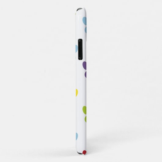 Farbige Paws, Muster, Hundeschlitten, Paw Prints Case-Mate iPhone Hülle (Hinten/Rechts)