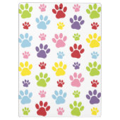 Farbige Paws, Muster, Hundeschlitten, Paw Prints Klemmbrett (Rückseite)