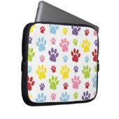 Farbige Paws, Muster, Hundeschlitten, Paw Prints Laptopschutzhülle (Vorne Rechts)