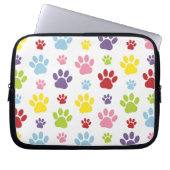Farbige Paws, Muster, Hundeschlitten, Paw Prints Laptopschutzhülle (Vorderseite)