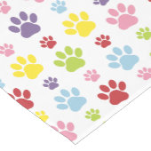 Farbige Paws, Muster, Hundeschlitten, Paw Prints Mittelgroßer Tischläufer (Ecke)
