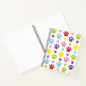 Farbige Paws, Muster, Hundeschlitten, Paw Prints Notizblock (Innenseite)