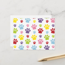 Farbige Paws, Muster, Hundeschlitten, Paw Prints