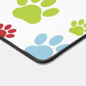 Farbige Paws, Muster, Hundeschlitten, Paw Prints Schreibtischunterlage (Ecke)