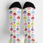 Farbige Paws, Muster, Hundeschlitten, Paw Prints Socken (Oben)